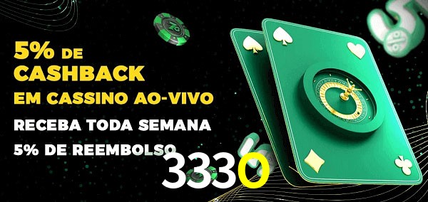 Promoções do cassino ao Vivo 333O